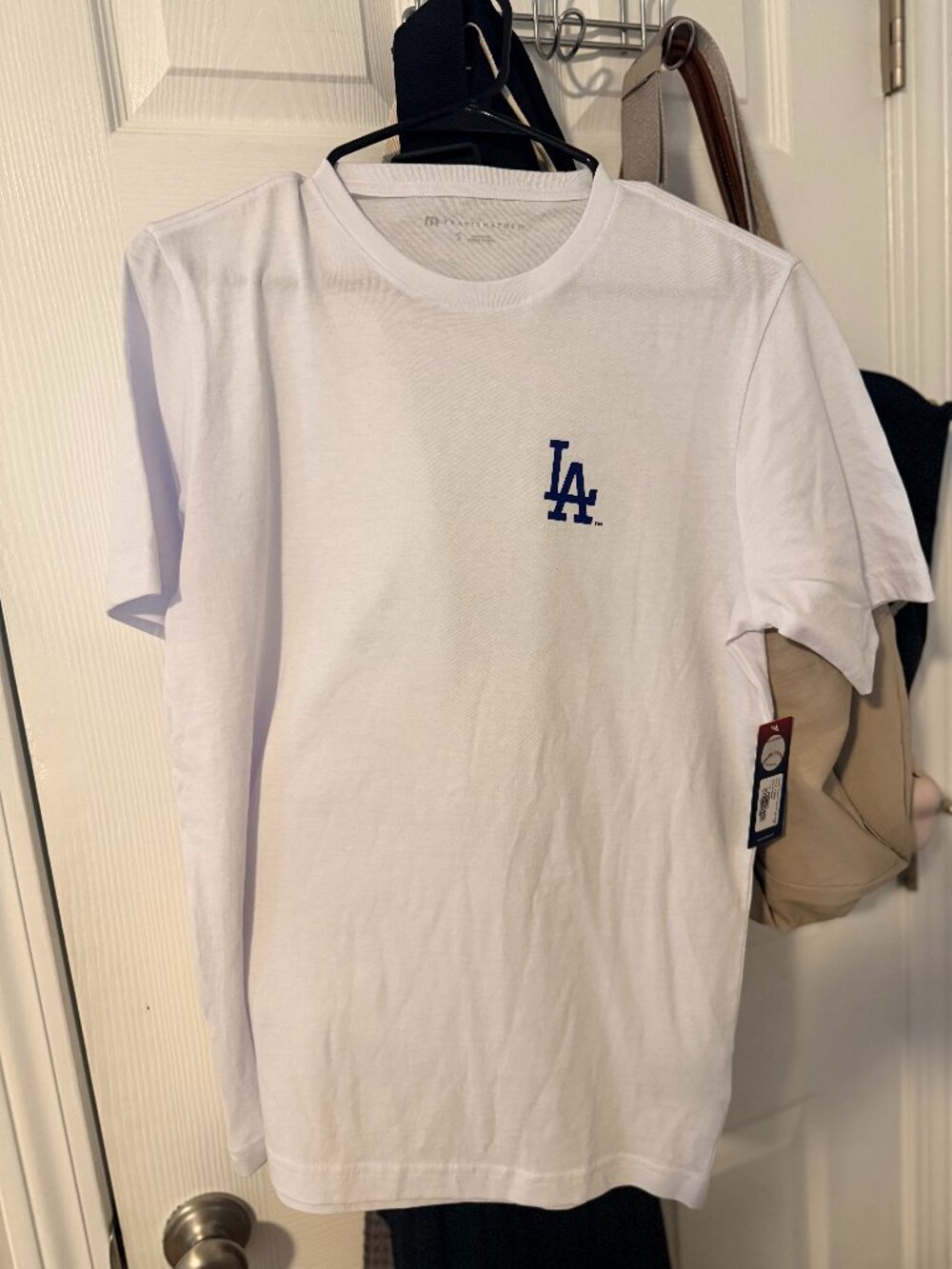 TravisMathew Los Angeles Dodgers Friendly Rivalry Tee White Sz S NWT